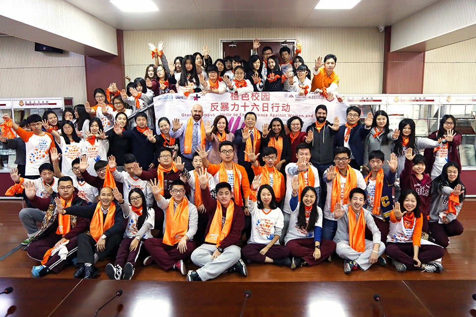 Participants in the Change Makers Workshop at Beijing Royal School in China. Photo: Beijing Royal School